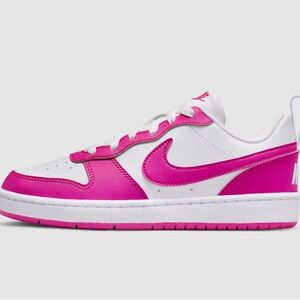 Nike Fuchsia and White Low-Top Sneakers